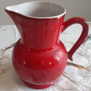 Vintage Emile Henry Red Pitcher / Jug